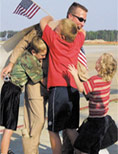 Service Member Greeted by Family when Returning Home